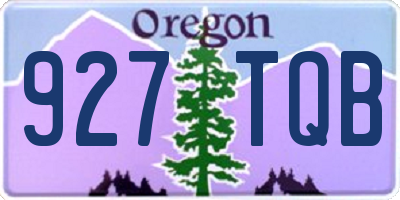 OR license plate 927TQB