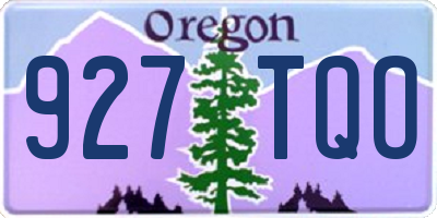 OR license plate 927TQO
