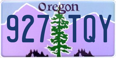 OR license plate 927TQY