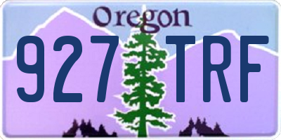OR license plate 927TRF