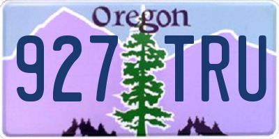 OR license plate 927TRU