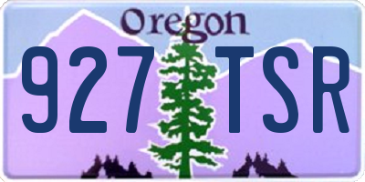 OR license plate 927TSR