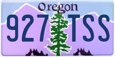 OR license plate 927TSS