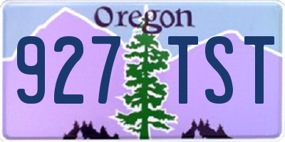 OR license plate 927TST