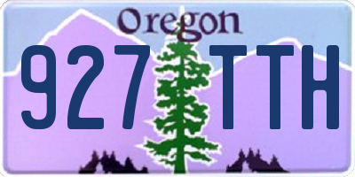 OR license plate 927TTH