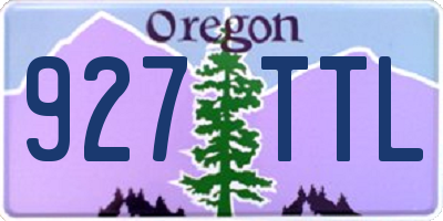 OR license plate 927TTL