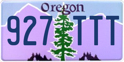 OR license plate 927TTT