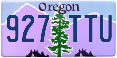 OR license plate 927TTU