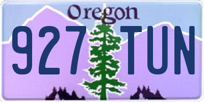 OR license plate 927TUN