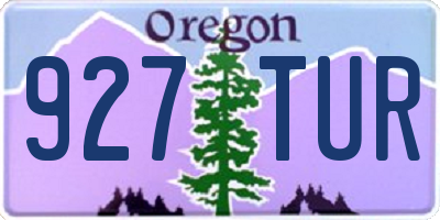 OR license plate 927TUR