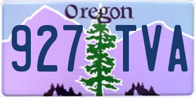 OR license plate 927TVA
