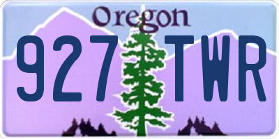 OR license plate 927TWR