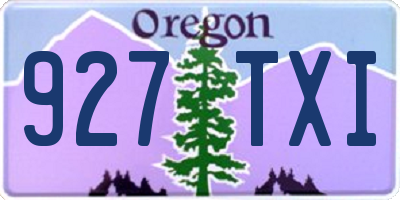 OR license plate 927TXI