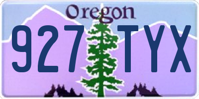 OR license plate 927TYX