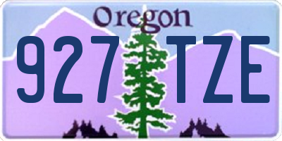 OR license plate 927TZE
