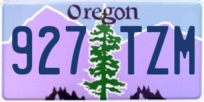 OR license plate 927TZM