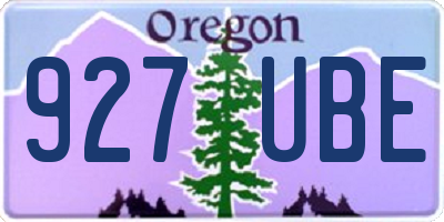 OR license plate 927UBE