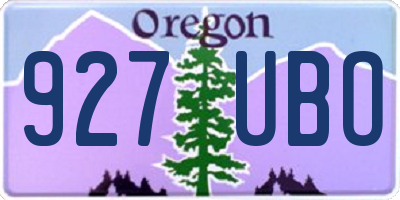 OR license plate 927UBO