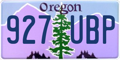 OR license plate 927UBP