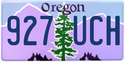 OR license plate 927UCH