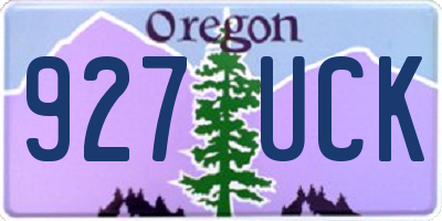 OR license plate 927UCK