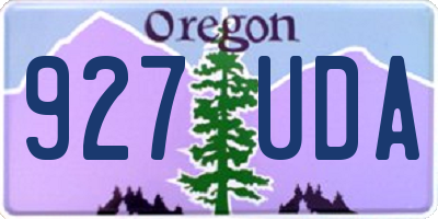 OR license plate 927UDA