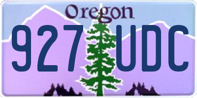 OR license plate 927UDC