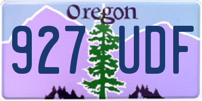 OR license plate 927UDF