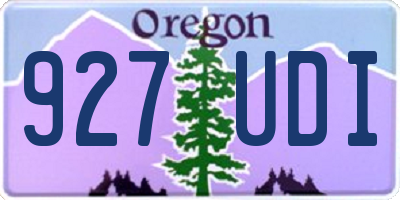 OR license plate 927UDI