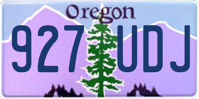 OR license plate 927UDJ