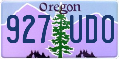 OR license plate 927UDO
