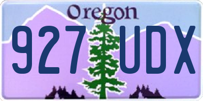 OR license plate 927UDX