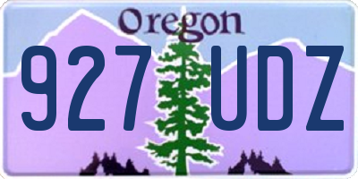 OR license plate 927UDZ