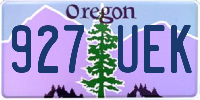 OR license plate 927UEK
