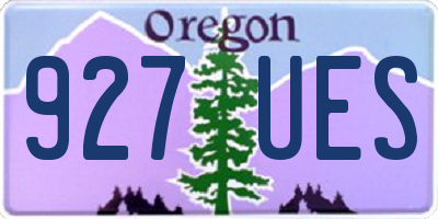 OR license plate 927UES