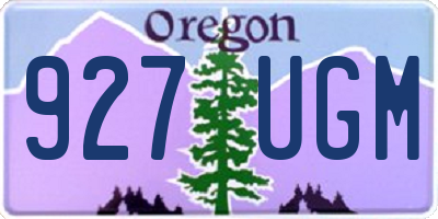 OR license plate 927UGM