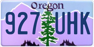 OR license plate 927UHK