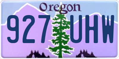 OR license plate 927UHW