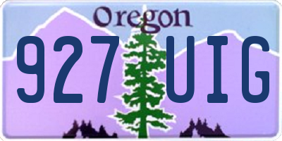 OR license plate 927UIG
