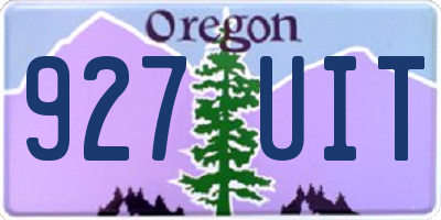 OR license plate 927UIT