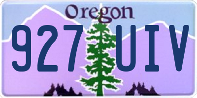 OR license plate 927UIV