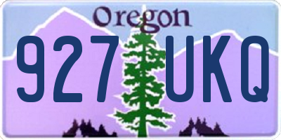 OR license plate 927UKQ