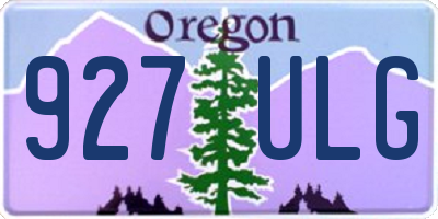 OR license plate 927ULG