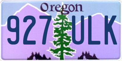 OR license plate 927ULK