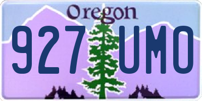OR license plate 927UMO