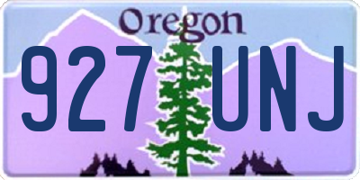 OR license plate 927UNJ