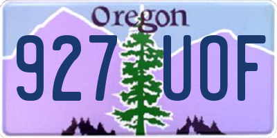 OR license plate 927UOF