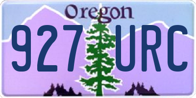 OR license plate 927URC
