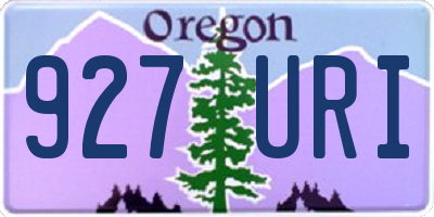 OR license plate 927URI