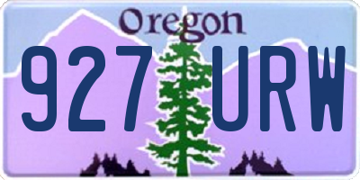 OR license plate 927URW